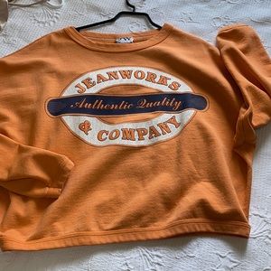 Jeanworks orange sweater
